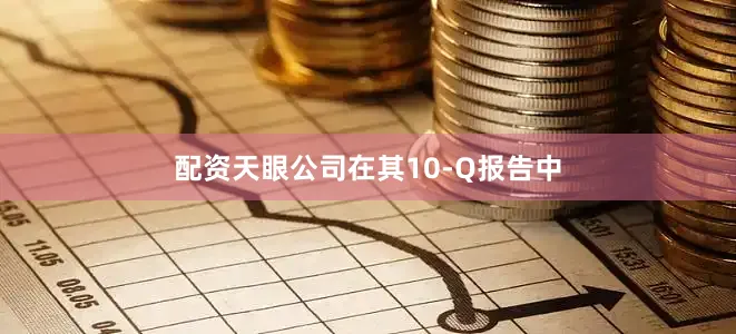 配资天眼公司在其10-Q报告中